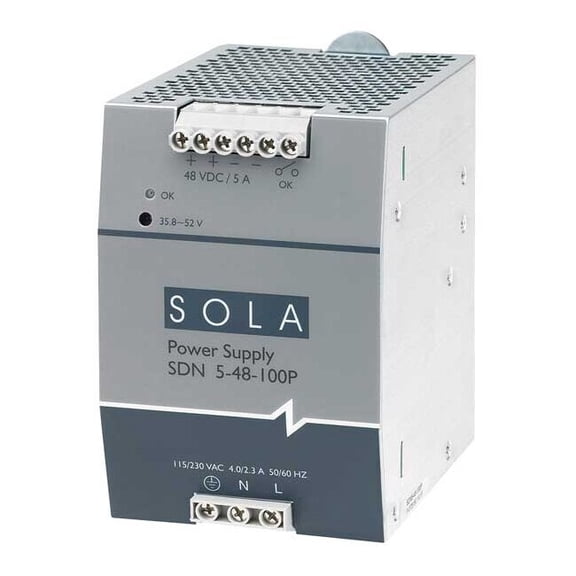 Solahd DC Power Supply,48VDC,5A,60Hz SDN548100P