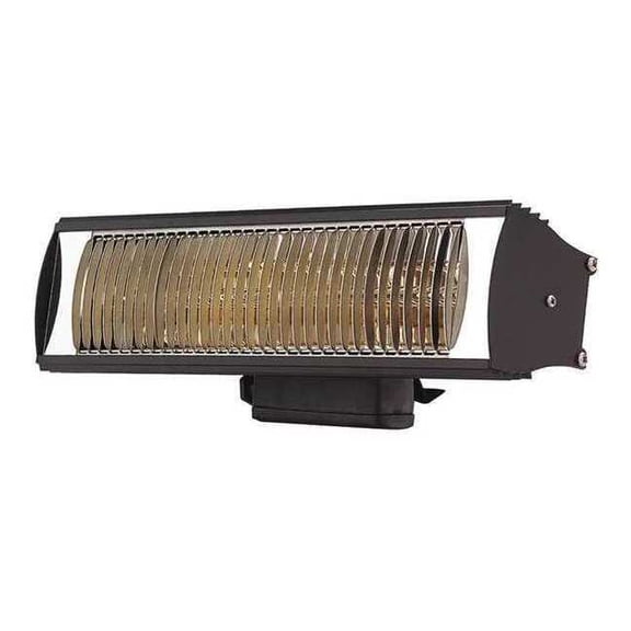 Electric Infrared Heater, 1 Phase, Aluminum, 5120 BtuH, 120V AC 1500 W