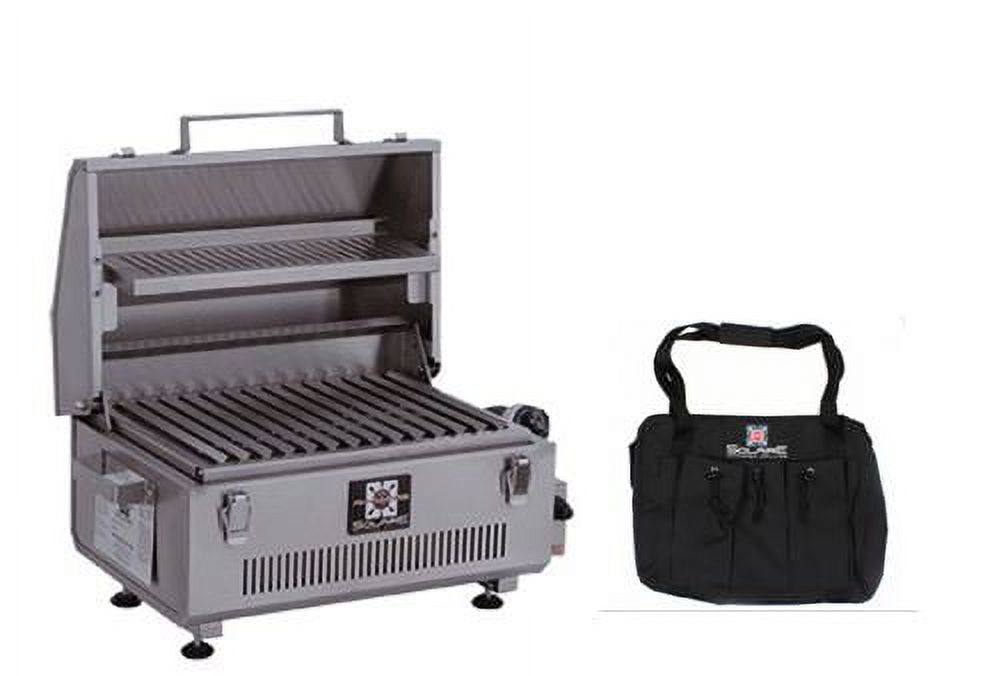 Solaire SOL-IR17BWR Portable Infrared Gas Grill With Free Carrying Bag & Warming Rack, Stainless Steel - image 1 of 6