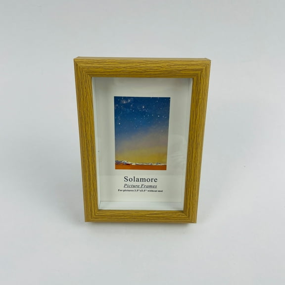 Solamore Wood Picture Frames for Tabletop, 3.5 x 5.5 inches Vintage Rural Style Photo Frame