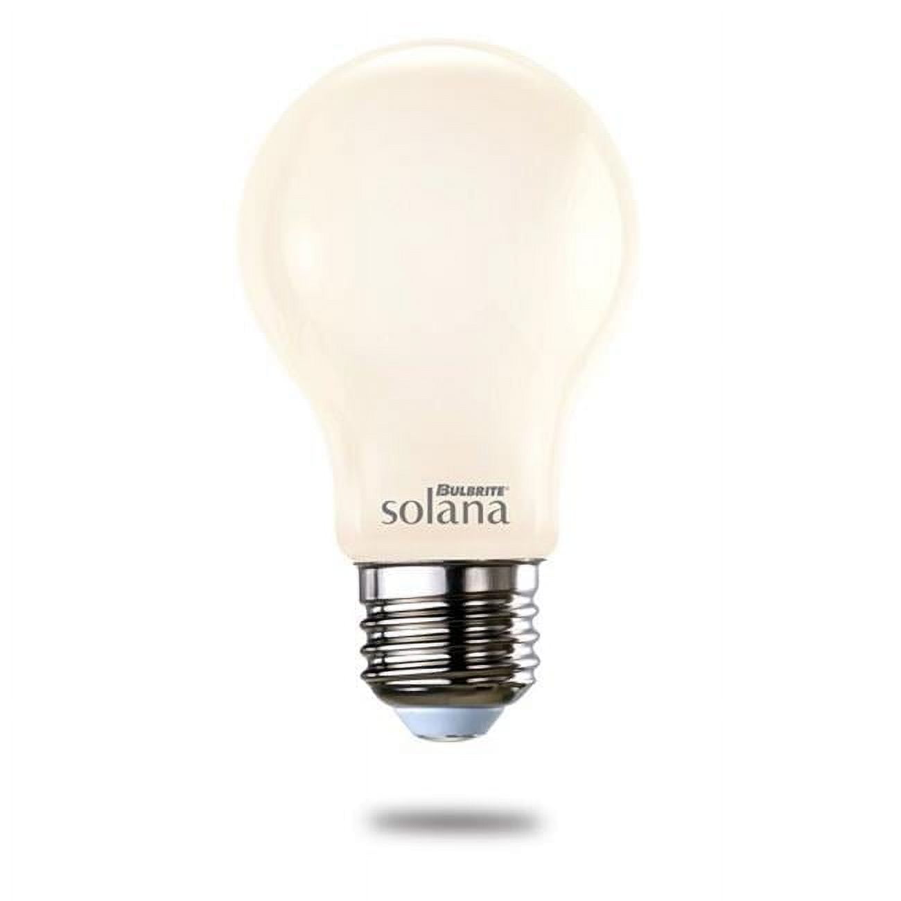 Solana 40 Watt Equivalent A19 Smart WIFI Connected 90CRI LED Light Bulb Milky Finish 2pk