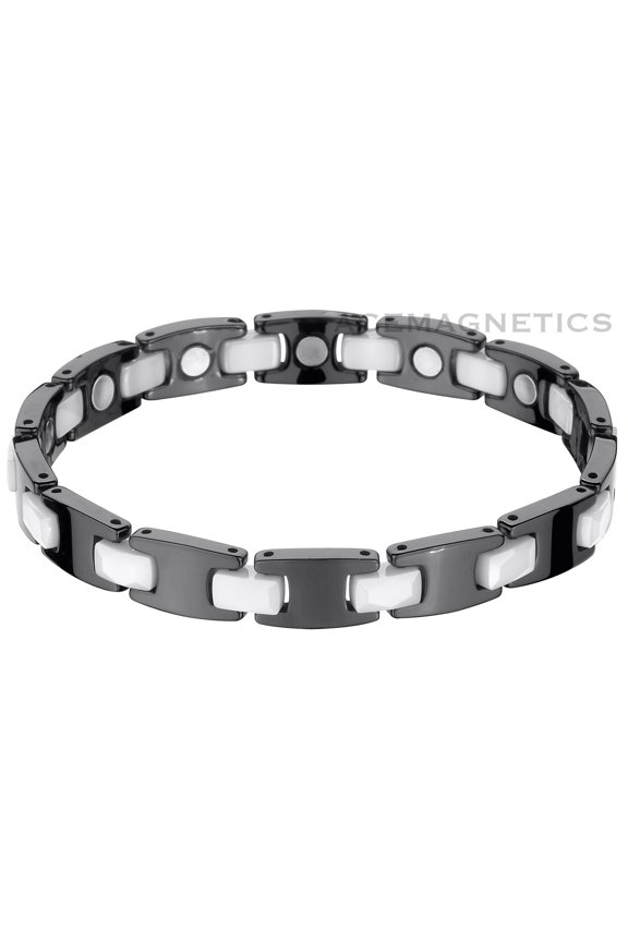 "Solana" Black & White Hi Tech Ceramic, Scratch Resistant, Forever Shine. On Sale, 50% Off Today