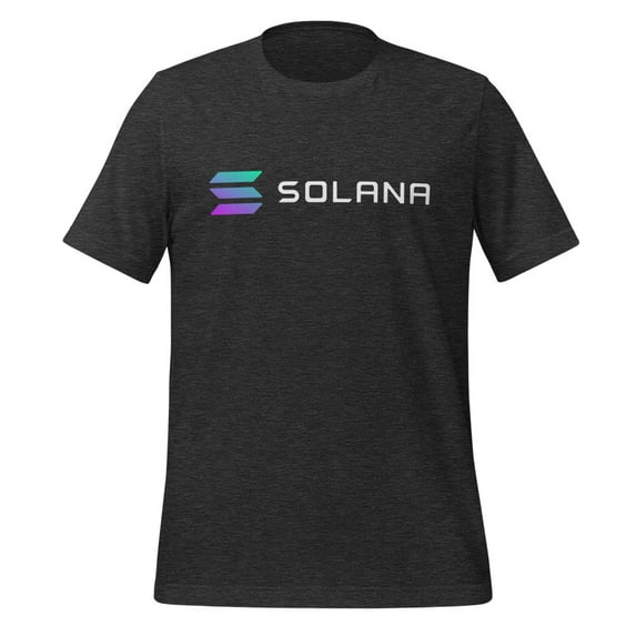 Solana Crypto Shirt Solana Shirt Solana Crypto T-Shirt Crypto Exchange DeFi Solana Crypto Tee Solana T-Shirt (Dark Grey Heather, L)