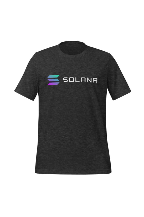 Solana Crypto Shirt Solana Shirt Solana Crypto T-Shirt Crypto Exchange DeFi Solana Crypto Tee Solana T-Shirt (Dark Grey Heather, S)
