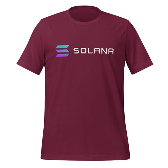 Solana Crypto Shirt Solana Shirt Solana Crypto T-Shirt Crypto Exchange DeFi Solana Crypto Tee Solana T-Shirt (Maroon, 3XL)