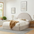 thumbnail image 1 of Solana Queen Platform Bed in Almond, 1 of 9