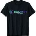 thumbnail image 1 of Solana SOL Coin Crypto Logo Blockchain | Solana T-ShirtMen and women, White Black T-shirt, size: Extra large S-4XL, 1 of 4