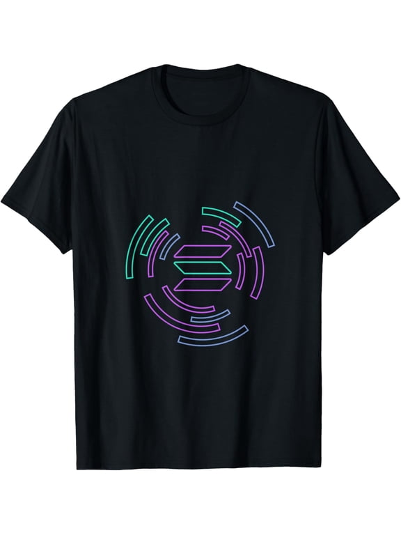 Solana SOL Logo Image Cryptocurrency Mechanical T-Shirt