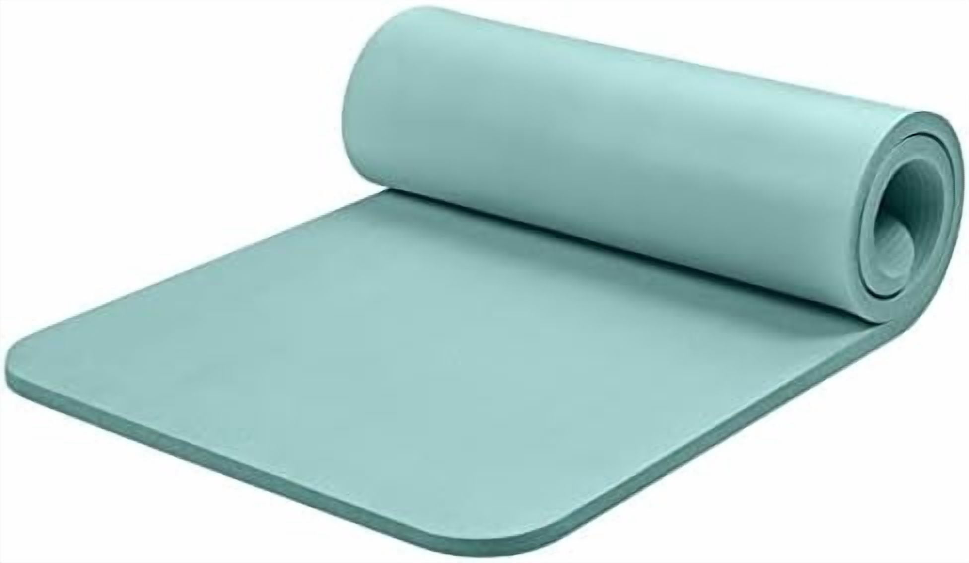 Solana Yoga Mat 1" Thick w/Nylon Strap for Men & Women - Non Slip Exercise Mat for Home Yoga, Pilates, Stretching, Floor & Fitness Workouts Blue Ridge,1 inch
