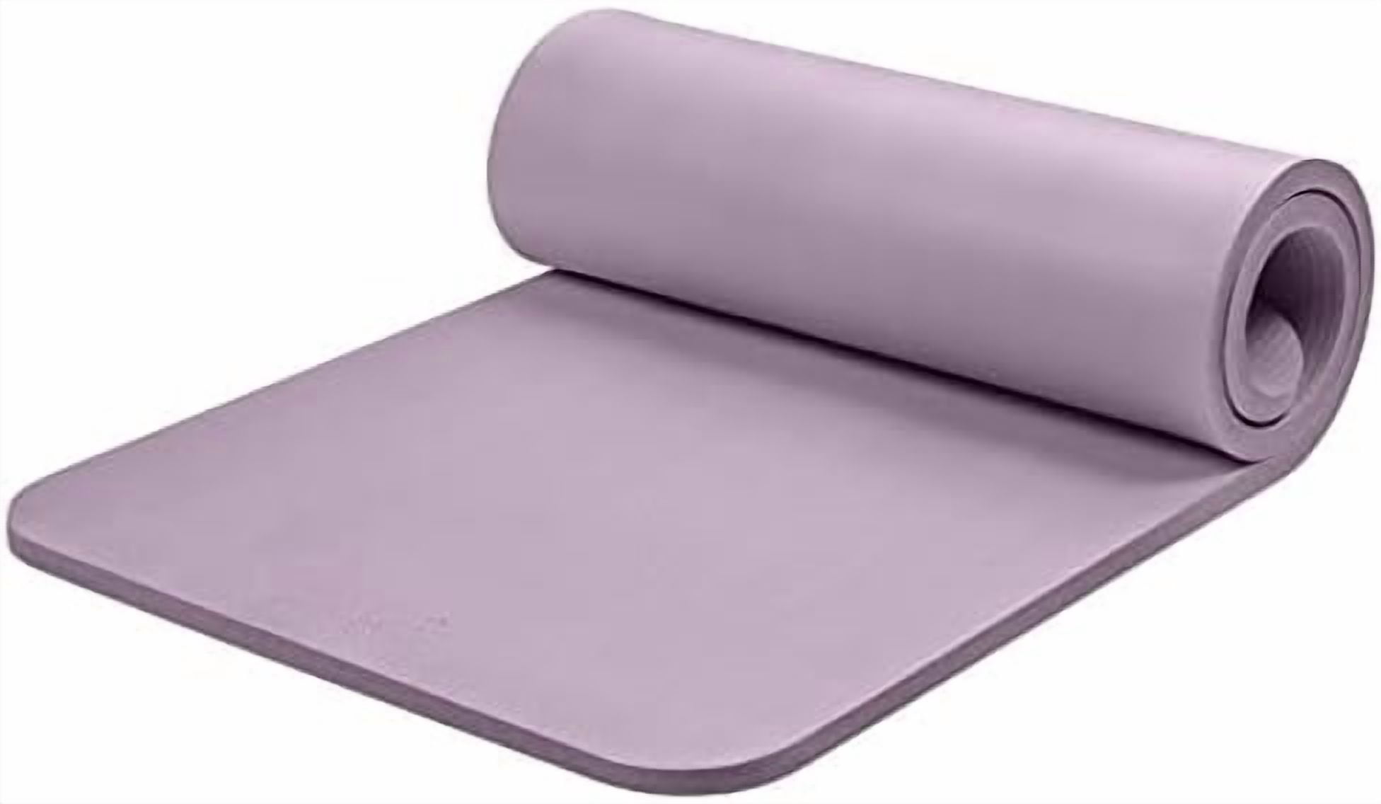 Solana Yoga Mat 1" Thick w/Nylon Strap for Men & Women - Non Slip Exercise Mat for Home Yoga, Pilates, Stretching, Floor & Fitness Workouts Violet Haze,1 inch