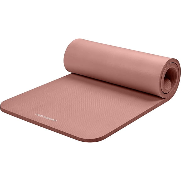 Solana Yoga Mat 1" Thick w/Nylon Strap for Men & Women - Non Slip Exercise Mat for Home Yoga, Pilates, Stretching, Floor & Fitness Workouts