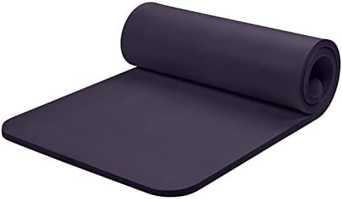 Solana Yoga Mat 1" Thick w/Nylon Strap for Men & Women - Non Slip Exercise Mat for Home Yoga, Pilates, Stretching, Floor & Fitness Workouts