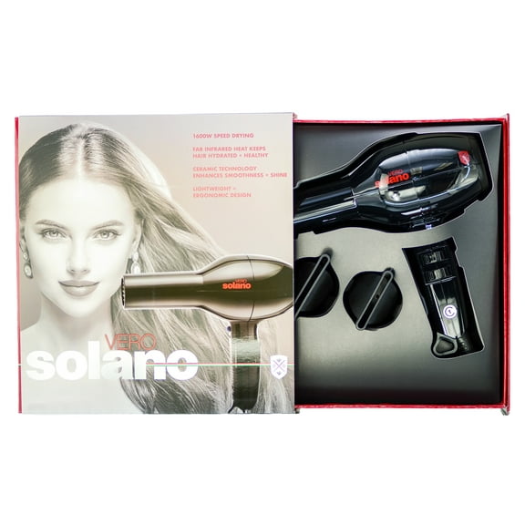 Solano Vero Rosso Professional Blow Dryer - Black