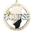 Solar 2024 Ornament Wooden 2024 Keepsake Path Of Totality States