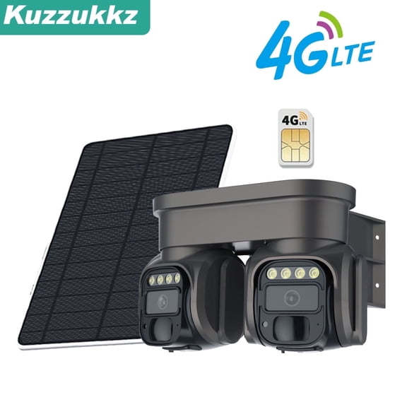 Solar 4G LTE Security Camera, 2K Ultra HD Security Camera, No WiFi Required, Outdoor Camera, Solar Powered, P/T/Z, Built-in 4G SIM Card(including 300MB Of Free 4G Test Data)