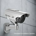 thumbnail image 1 of Solar/AA Dual-Mode Fake Camera System - 2-Second LED Alert with Wall Mount Kit, Weatherproof ABS Housing for Retail/Residential Security(Silver), 1 of 8