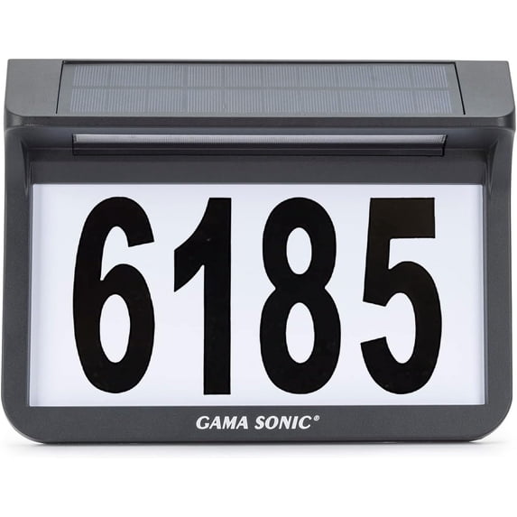 Solar Address Wall Plaque Light with Ground Stakes