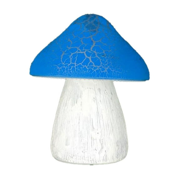 Solar Agaric Light 4.72x5.71in Waterproof Outdoor Garden Decoration Mushroom Lamp with 4 Colors for Fence Wall Yard Pathway (Blue)​