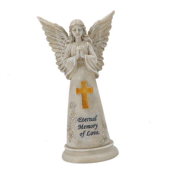Solar Angel Statues Garden Decors Praying Angel Figurines Garden Memorial Angel