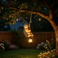 thumbnail image 1 of Solar Animal Garden Hanging Light Forest Animal Swing Lamp Ornament Outdoor with Hedgehog Design Warm Glow Hanging Lantern Decor for Tree Branch Patio Yard Balcony Decoration, 1 of 5