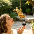 thumbnail image 1 of Solar Animal Garden Hanging Light Forest Animal Swing Lamp Ornament Outdoor with Rabbit Design Warm Glow Hanging Lantern Decor for Tree Branch Patio Yard Balcony Decoration, 1 of 4