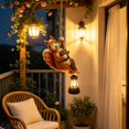 thumbnail image 1 of Solar Animal Garden Hanging Light Forest Animal Swing Lamp Ornament Outdoor with Squirrel Design Warm Glow Hanging Lantern Decor for Tree Branch Patio Yard Balcony Decoration, 1 of 5