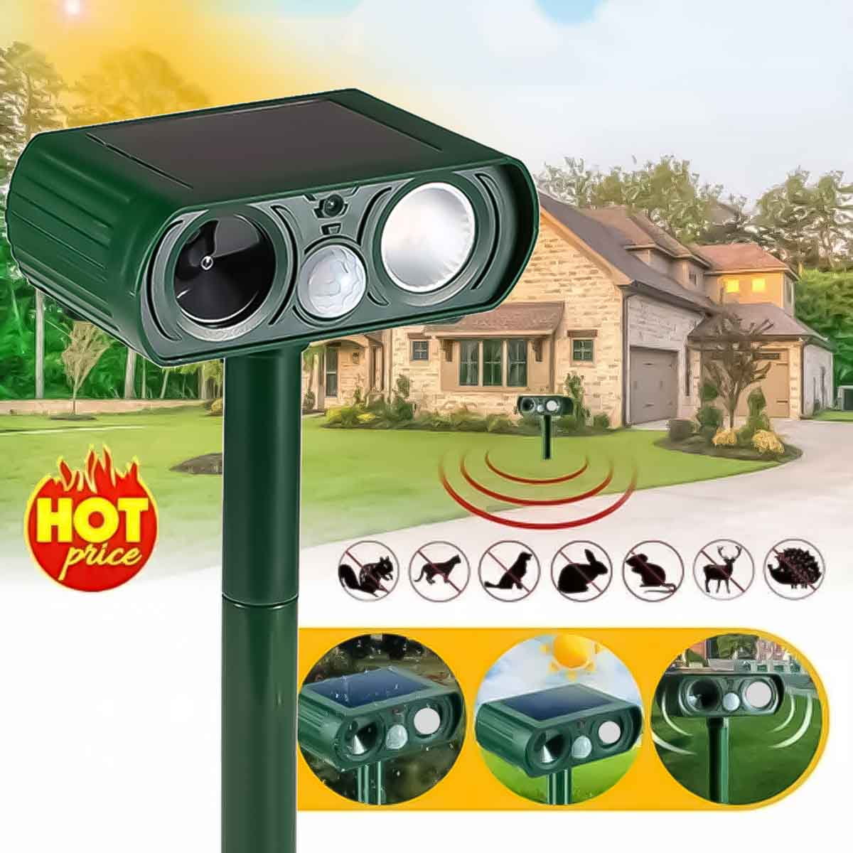 Solar Animal Pest Solar Motion Activated Cat Deterrent Cat Deterrent