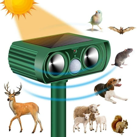 Wikomo 360 Degree Ultrasonic Solar Powered Animal Repeller, 0.7 lb