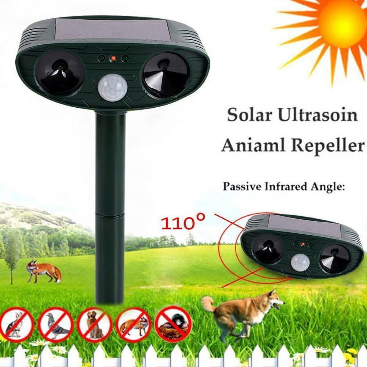 Solar Animal Repeller Outdoor Ultrasonic Animal Pest Repellent with