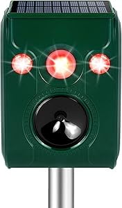 Solar Animal Repeller. Ultrasonic Animal Repellent. with Flashing LED