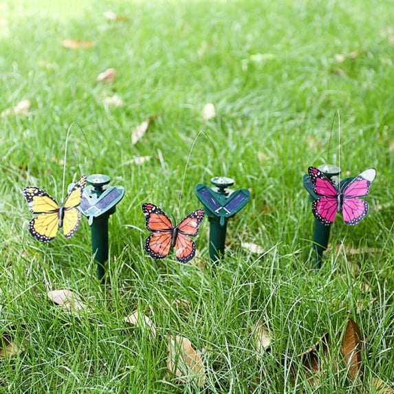 Solar Artificial Animal Decoration-Cute Simulation Butterfly Hummingbird Yard Decoration Electric Feather Bird Garden Decoration for Home Garden Holiday Party Christmas Decoration
