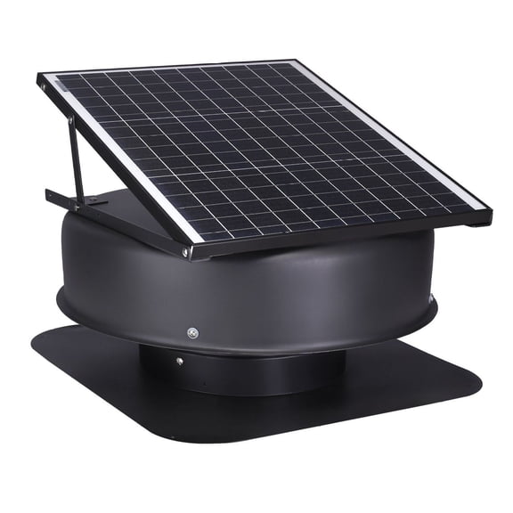 Solar Attic Fan 42W 2800 CFM - Roof Vent Fan with Smart Adapter, Low Noise, Weatherproof - for Home, Garage, RV, Greenhouse