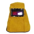 thumbnail image 1 of Solar Auto Darkening Filter Lens Welder Leather Hood Welding Breathable Helmet Mask Yellow Head-Mounted Leather Hood Grinding ,Great Choice, 1 of 5