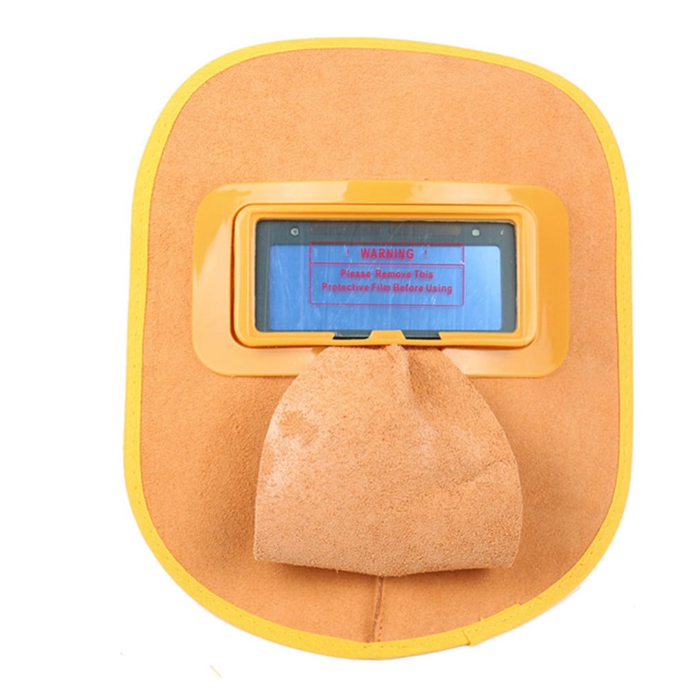 Solar Auto Darkening Welding Ma sk Cowhide Leather Welder Face Protect Helmet