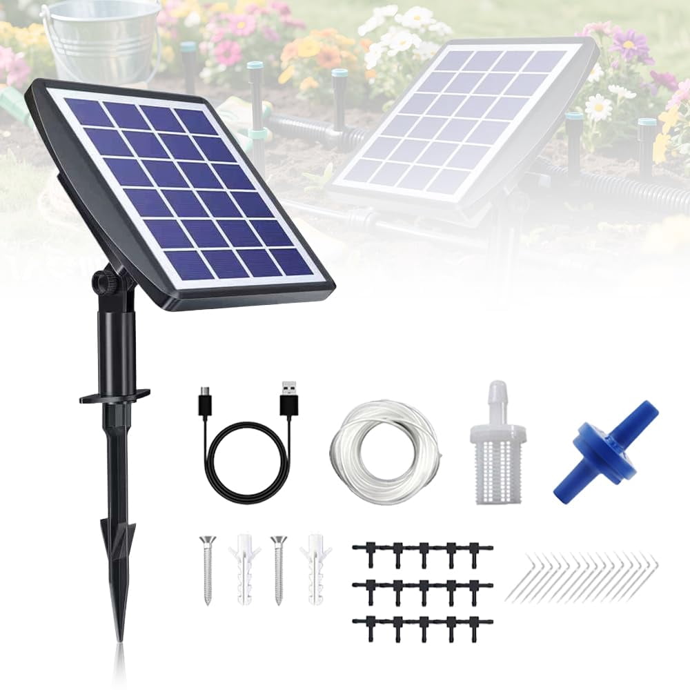 Solar Automatic Drip Irrigation Kit System, 2025 Upgrade Auto Watering ...