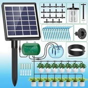 TRJZWA Solar Automatic Drip Watering System for Garden, 15m Hose Included, Auto Watering Timer Kit for Holidays, Balconies, Flower Pots & Plants - Indoor/Outdoor Use