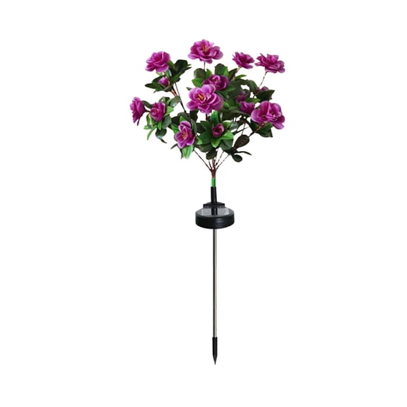 Solar Azalea Garden Stake Light, Artificial Flower Solar Light, For Yard Patio Pathway Lawn Decor, Energy Saving Solar Stake Light For Outdoor Garden
