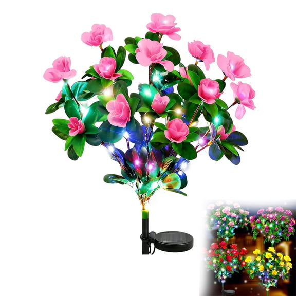 Solar Azalea Ground Plug Lamp Outdoor Waterproof | Solar-Powered Garden Stake Lights for Patio, Yard Decoration