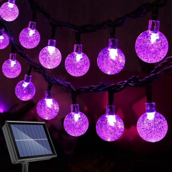 Solar Ball String Lights- 6m 30LED Solar Crystal Grobe Ball String Lights Solar String Lights Outdoor Waterproof.