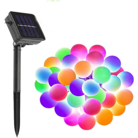 Solar Ball String Lights,7M 50 LED White Globe Light Fairy for Christmas,Party,Wedding,New Year,Garden,Fence,Patio,Lawn Decorations,etc