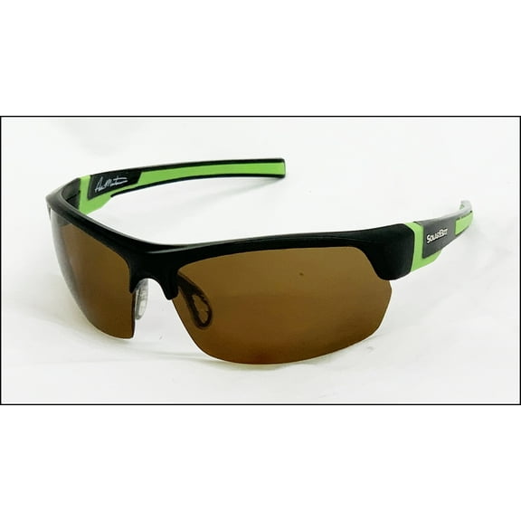 Solar Bat Eye Protection The Natural 1 Lime Green with Polarized Lenses Amber