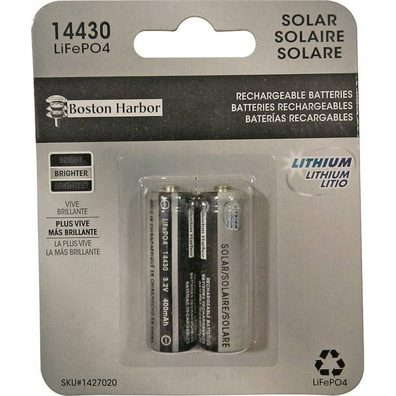 Solar Battery 2pk 400mah Lith