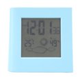 thumbnail image 1 of Solar Battery Dual Energy Alarm Clock Weather Forecast Temperature Humidity Alarm Clock Blue, 1 of 14