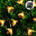 thumbnail image 1 of Solar Bee String Lights Outdoor 31 Feet 50 Led Honeybee Fairy Lights with 8 Lighting Modes, Waterproof Solar Bumble Bee Lights for Patio Yard Garden Grass Wedding Christmas Party Decor (Warm White), 1 of 16