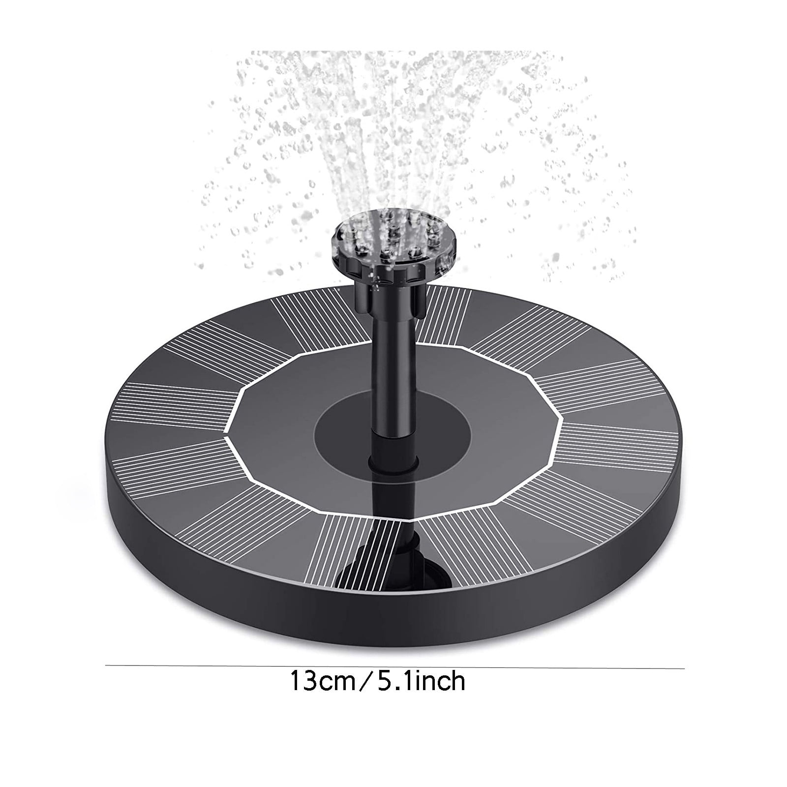 Solar Bird Bath Fountain Pump with 6 Nozzles,Solar Powered Water Fountain for Bird Baths,Ponds,Gardens,and Outdoor Decor,Includes Floating Pump & Brackets