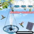 thumbnail image 1 of Solar Bird Bath Hanging with Fountain for Outdoors, Solar Powered Hanging Outdoor Water Fountain, Bird Bath with Solar Fountain for Garden, Patio, Yard, Deck _ Green, 1 of 2