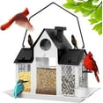 thumbnail image 1 of Solar Bird Feeders House for Outdoors Hanging, 7LBS Large Capacity Metal Wild Bird Feeder Squirrel Proof for Outside with Water Cup, Cardinal Birdfeeder Birdhouses Gift for Bird Lovers, 1 of 8