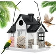 thumbnail image 1 of Solar Bird Feeders House for Outside Hanging, Metal Wild Bird Feeder for Outdoors Large Capacity Cardinal Birdfeeder Birdhouses Metal Bird Feeding Station White, 1 of 11