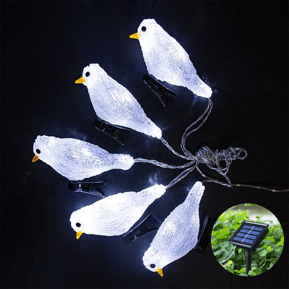 Solar Bird Lights, Yrmaups Solar Powered LED Bird Lights, Garden Decorative String Lights, Outdoor Solar Bird Ornaments, Copper Wire Antifreeze Solar Lights, Holiday Party Decoration Lights