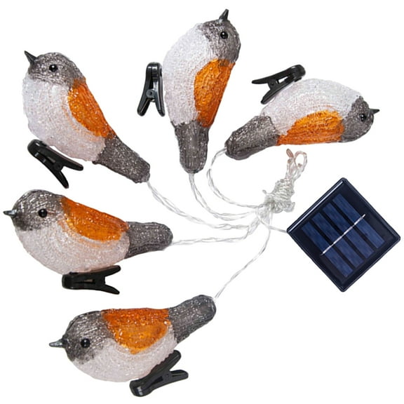 Solar Bird String Lights LED Shaped Fairy Lights for Garden Outdoor Birthday Gift Party Yellow